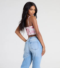 Feelin' Cutesy Rose Print Tank Top