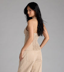 Fresh Vibes Denim Halter Top