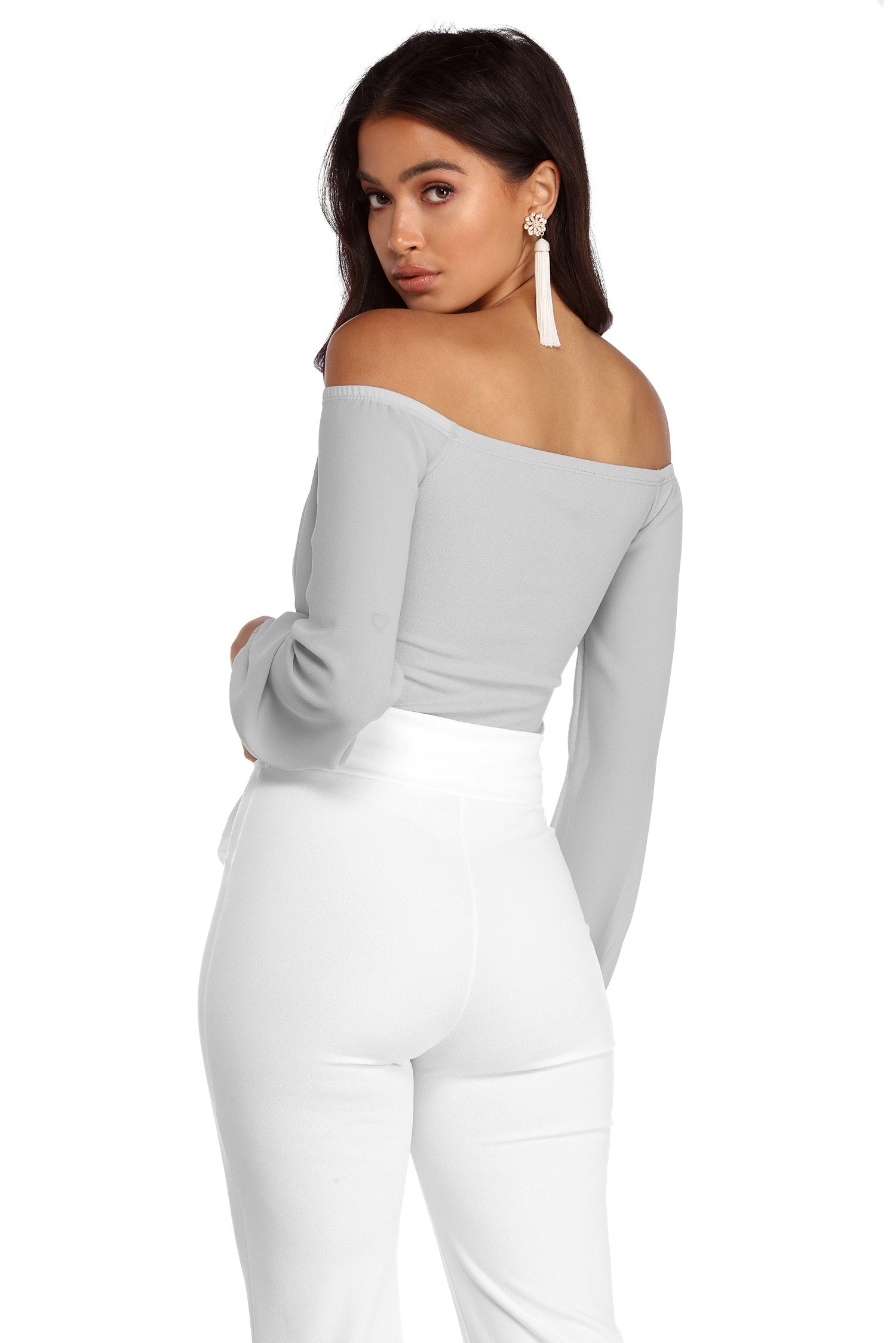 Sophisticated In Chiffon Strapless Top