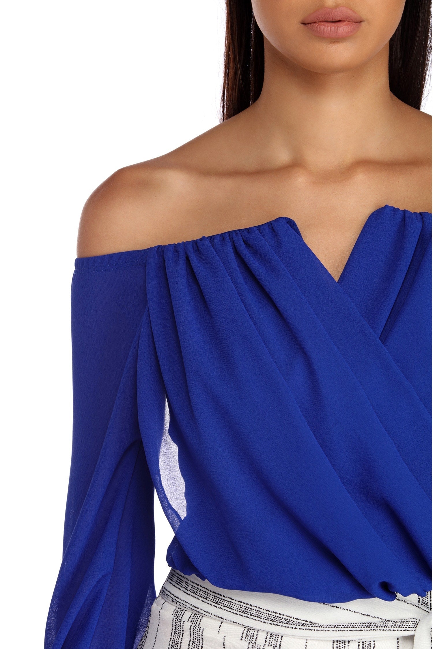 Sophisticated In Chiffon Strapless Top