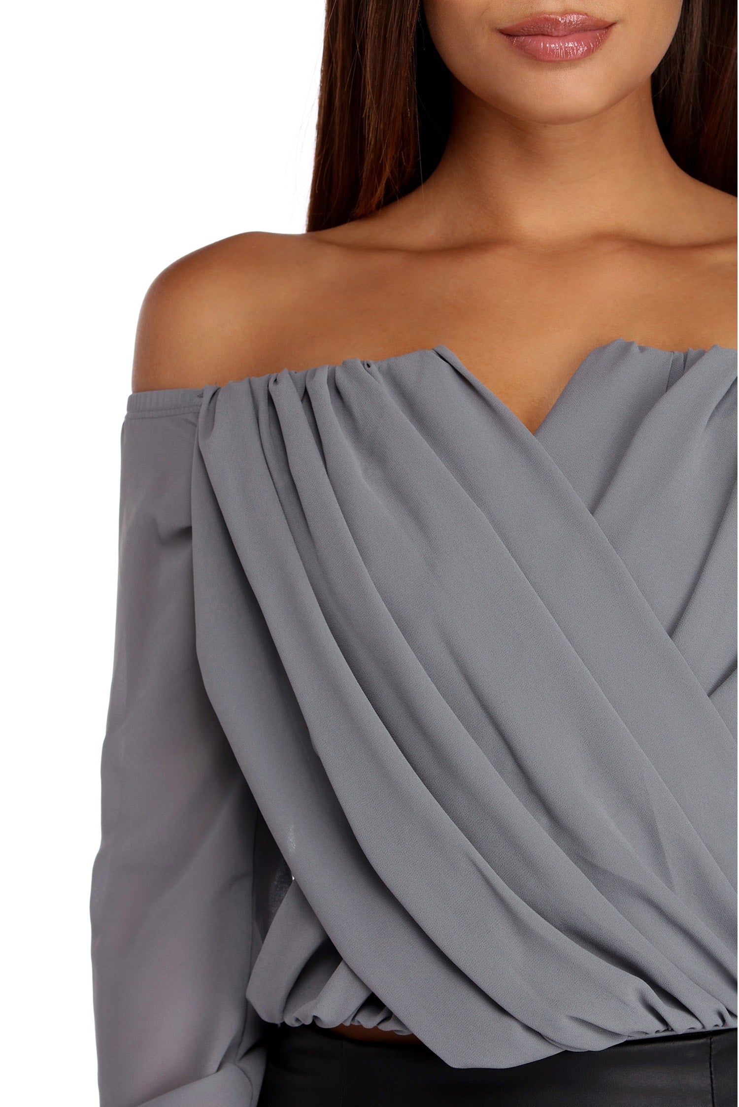 Sophisticated In Chiffon Strapless Top