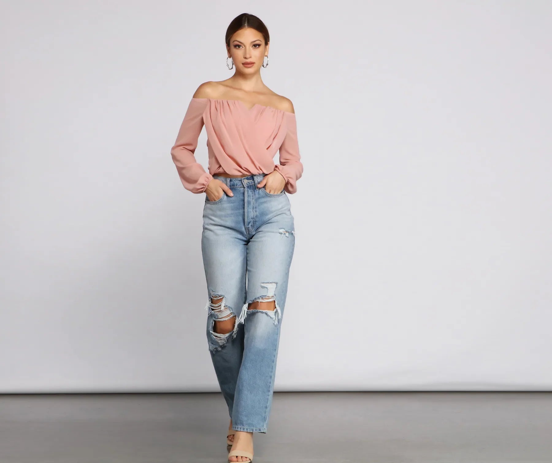 Sophisticated In Chiffon Strapless Top