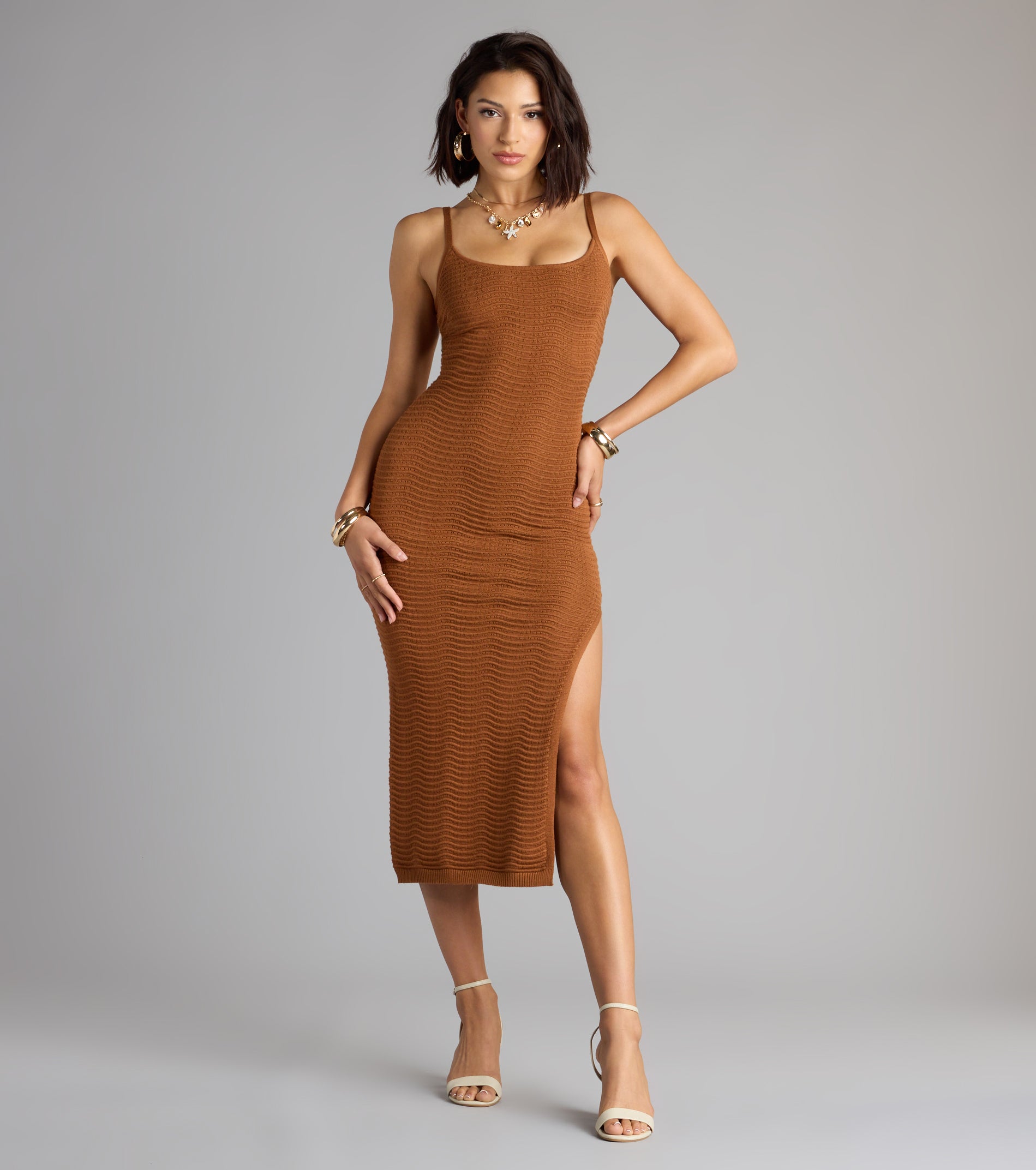 Sultry Mood Cutout Bodycon Midi Dress