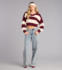 Chill Prep Striped V-Neck Sweater