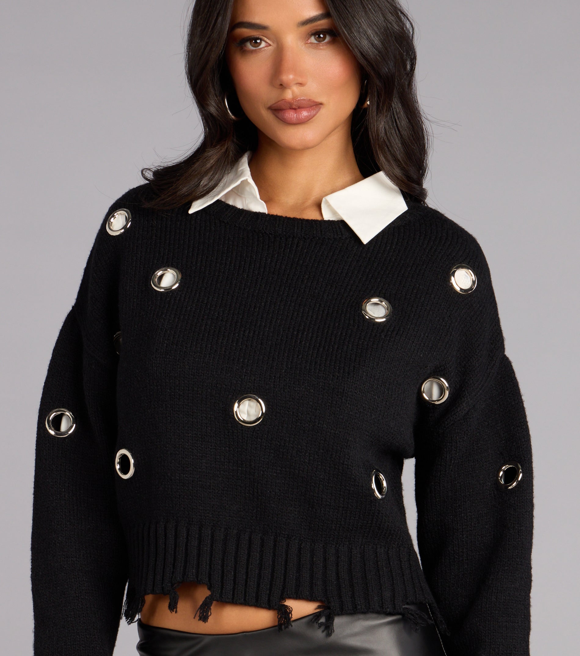 Not Your Basic Grommet Sweater