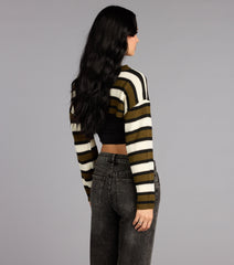 Coffee Run Striped Sweater Topper