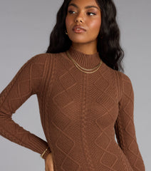 Knit to Stun Open Back Mini Dress