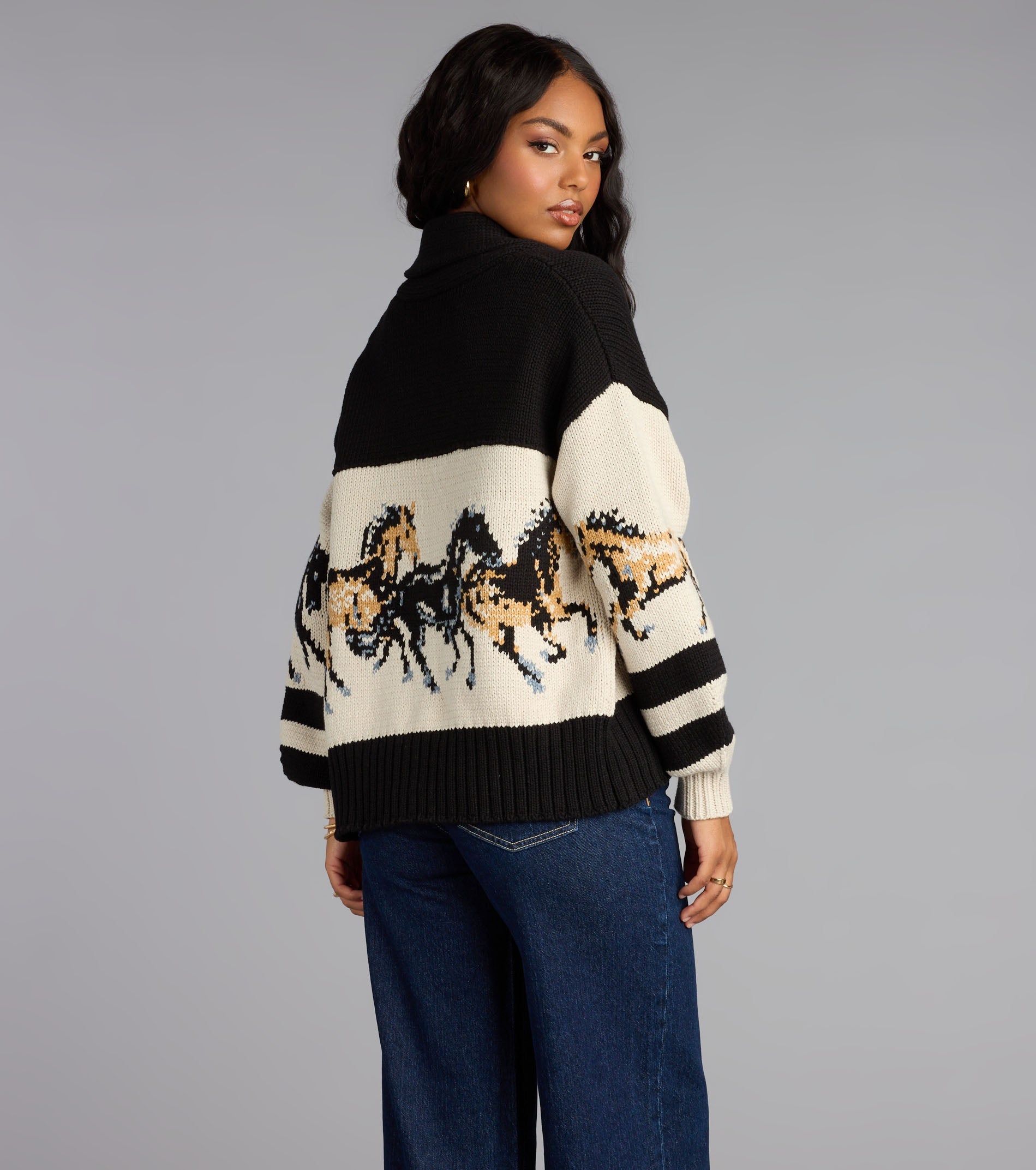 Giddy Up Knit Horse Cardigan