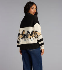 Giddy Up Knit Horse Cardigan