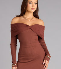 Quiet Luxe Off-The-Shoulder Maxi Dress