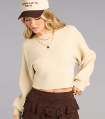 One Side Story Rib Knit Sweater