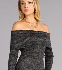 Soft Stunner Off-The-Shoulder Mini Dress