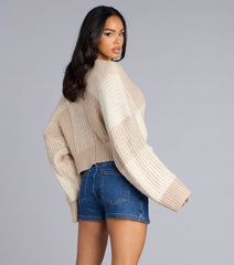 Snuggle Up Oversized Knit Crop Cardigan