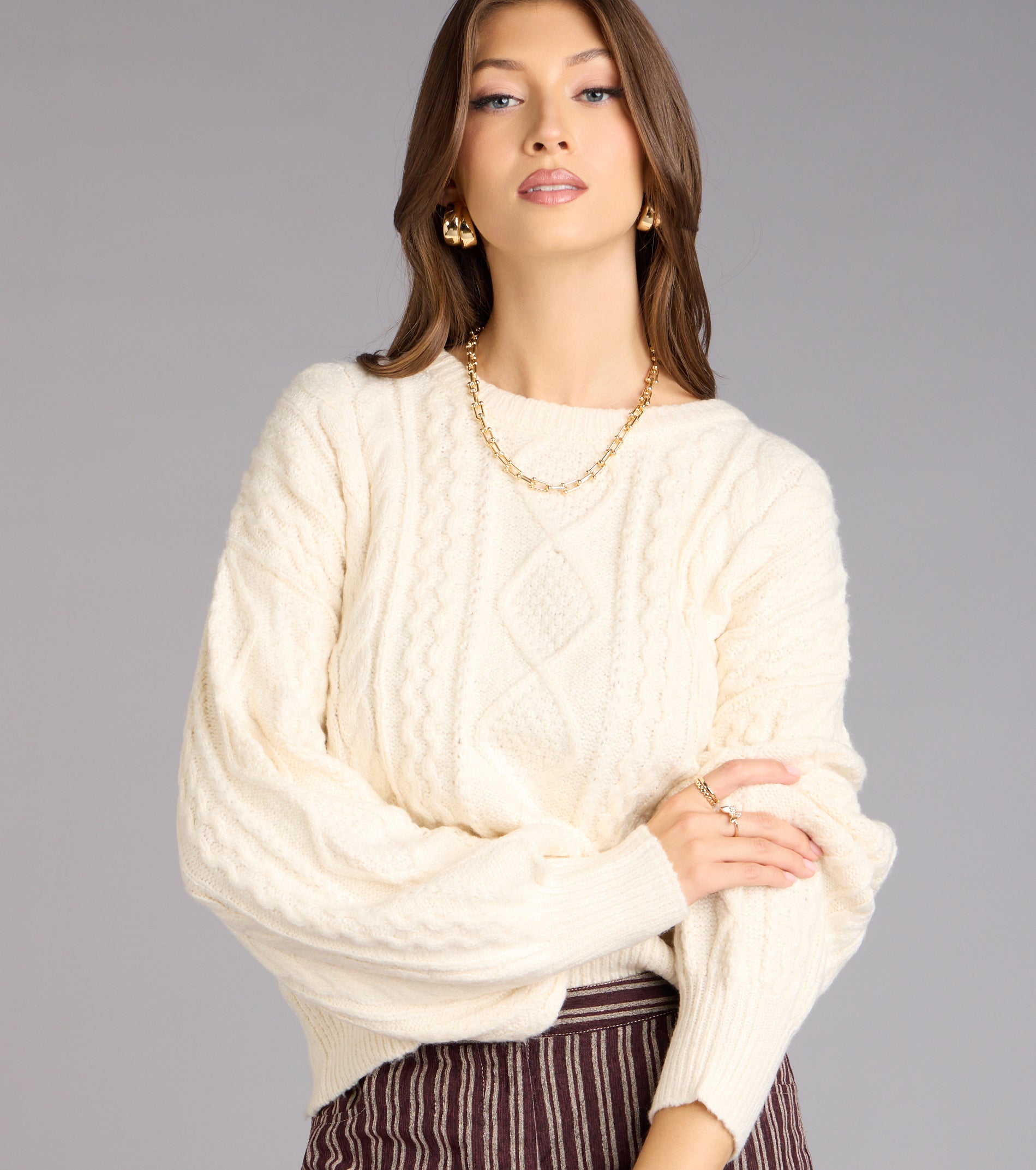 Snuggle Season Cable Knit Sweater