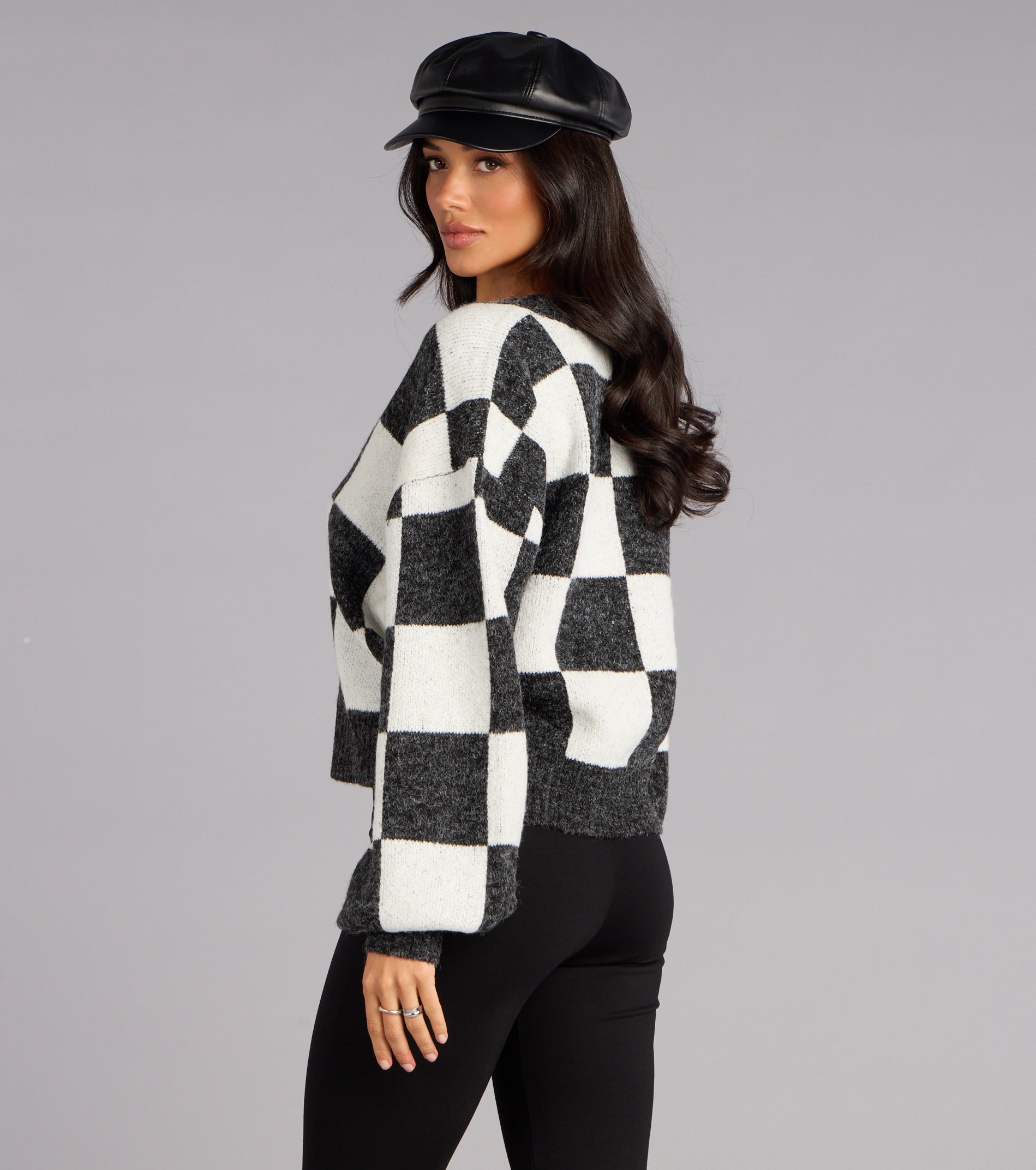 Checked Out Button-Up Cardigan