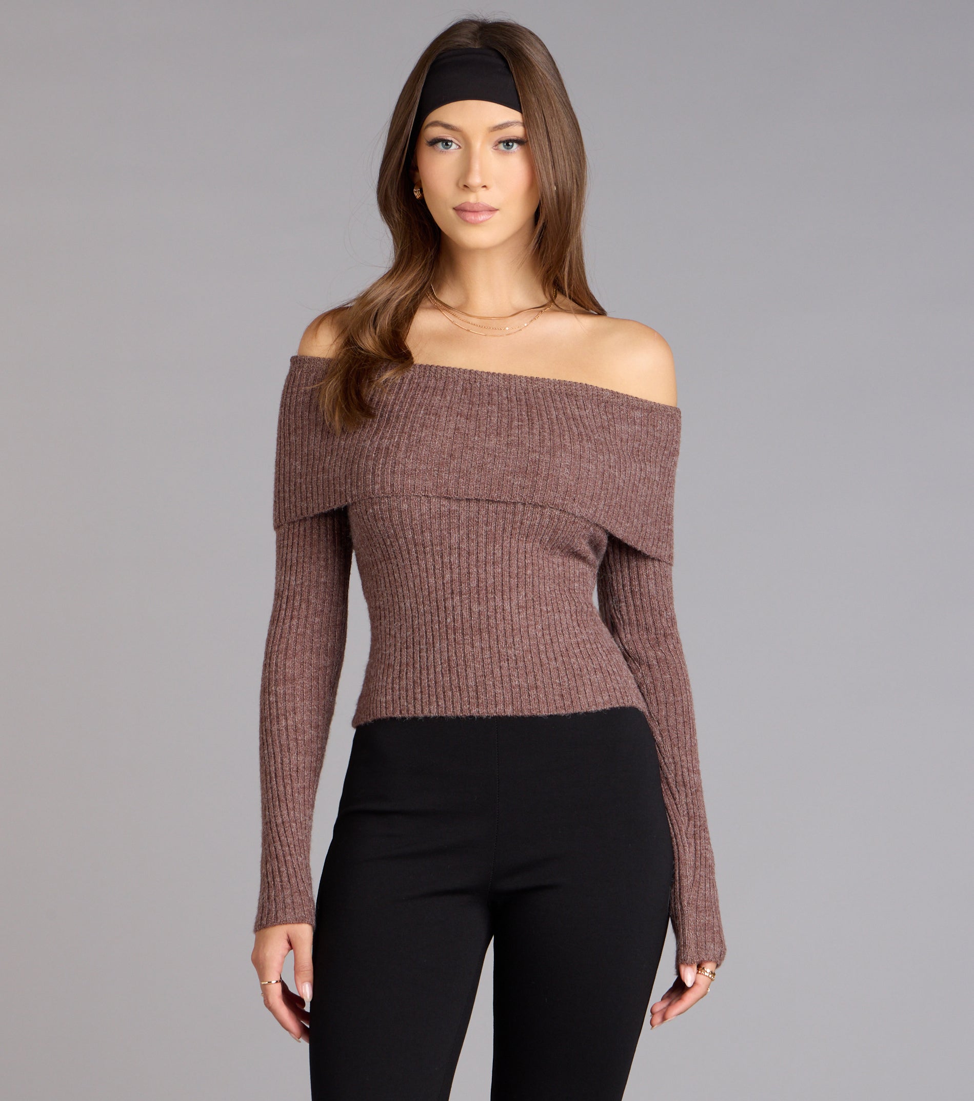 Autumn Muse Off-The-Shoulder Sweater