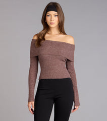 Autumn Muse Off-The-Shoulder Sweater