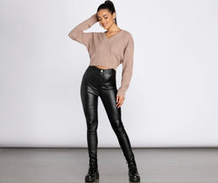 Tie Back Cropped Sweater