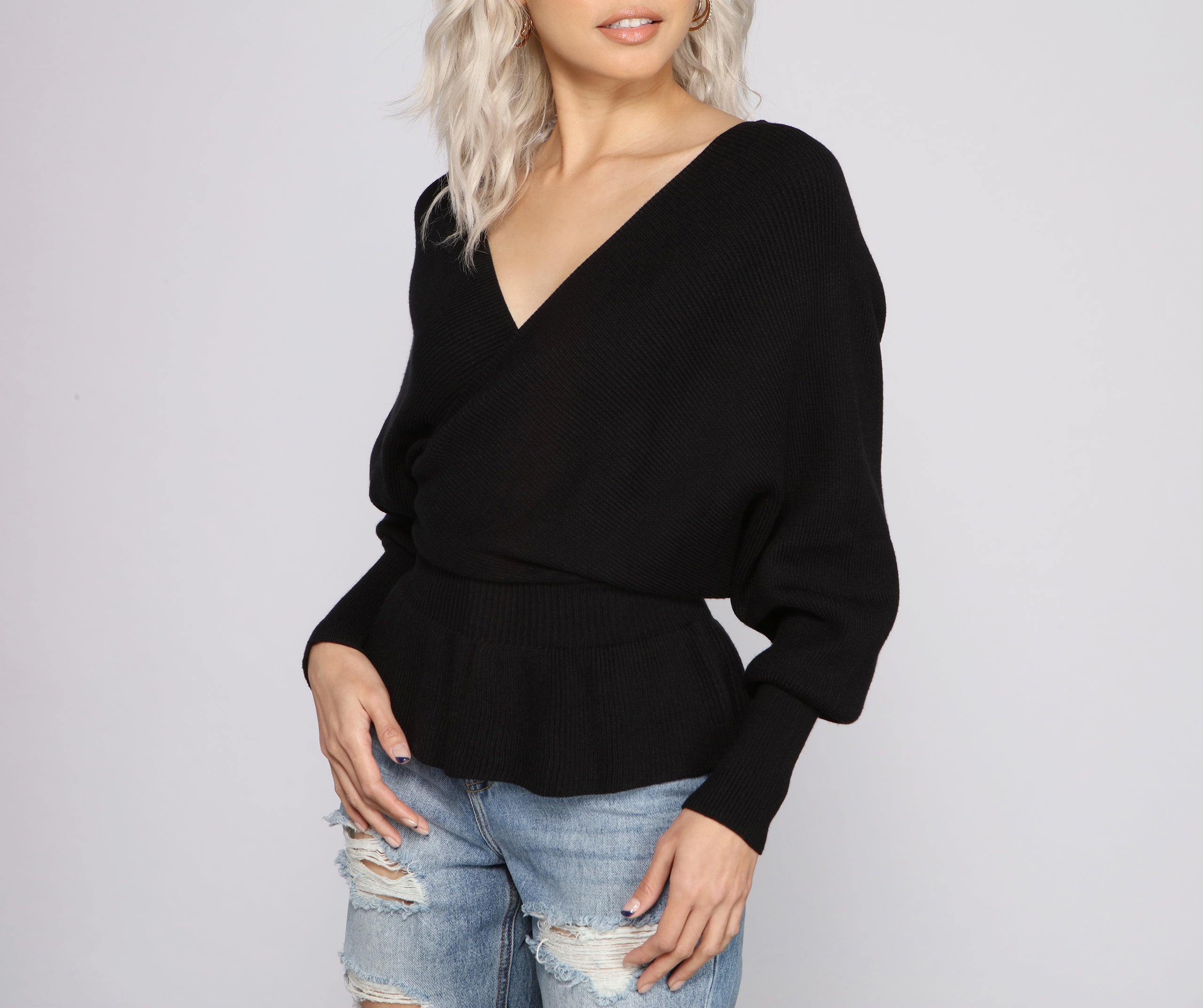 Cozy And Casual Peplum Sweater