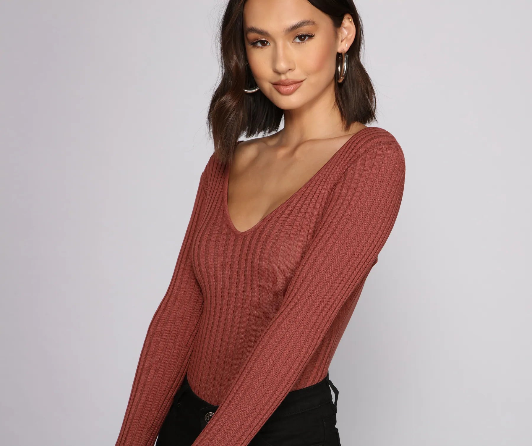 Layer Up Basic Ribbed Knit Bodysuit