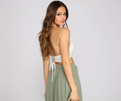 Wanderlust Moment Crochet Crop Top