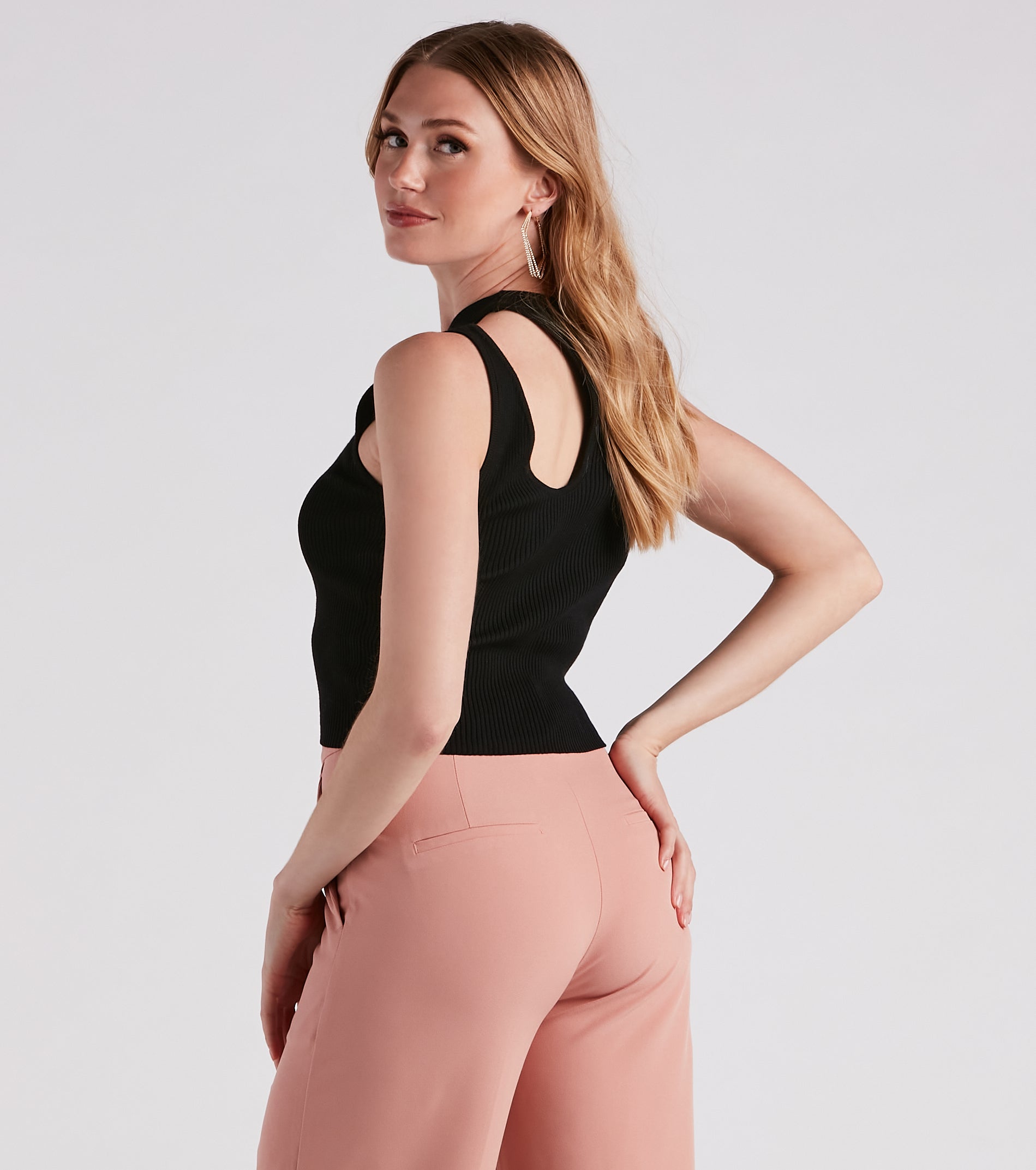 Piece Of Me Cutout Rib Knit Crop Top