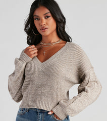 Love This Shine V-Neck Knit Sweater
