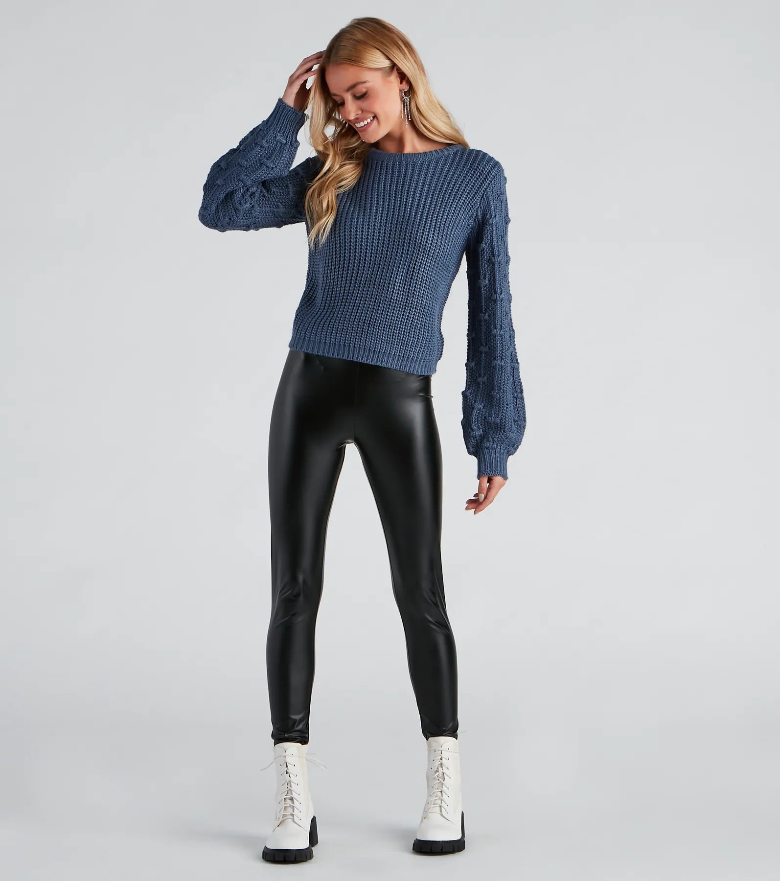 Cozy Up Cropped Knit Sweater