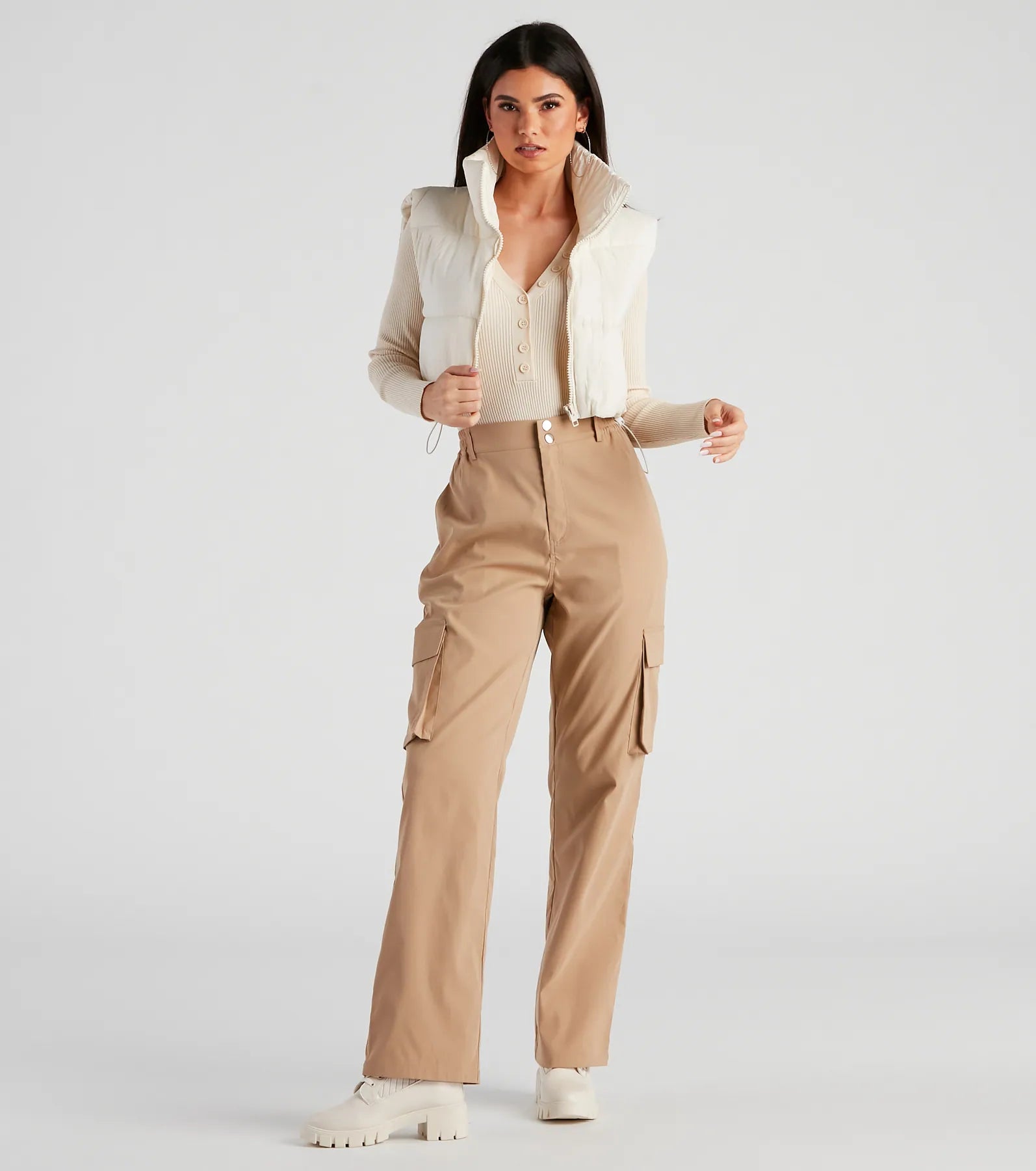 Button A Serious Note Rib Bodysuit