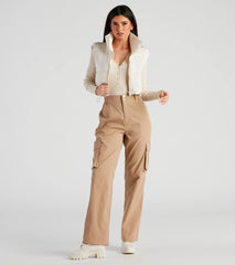 Button A Serious Note Rib Bodysuit