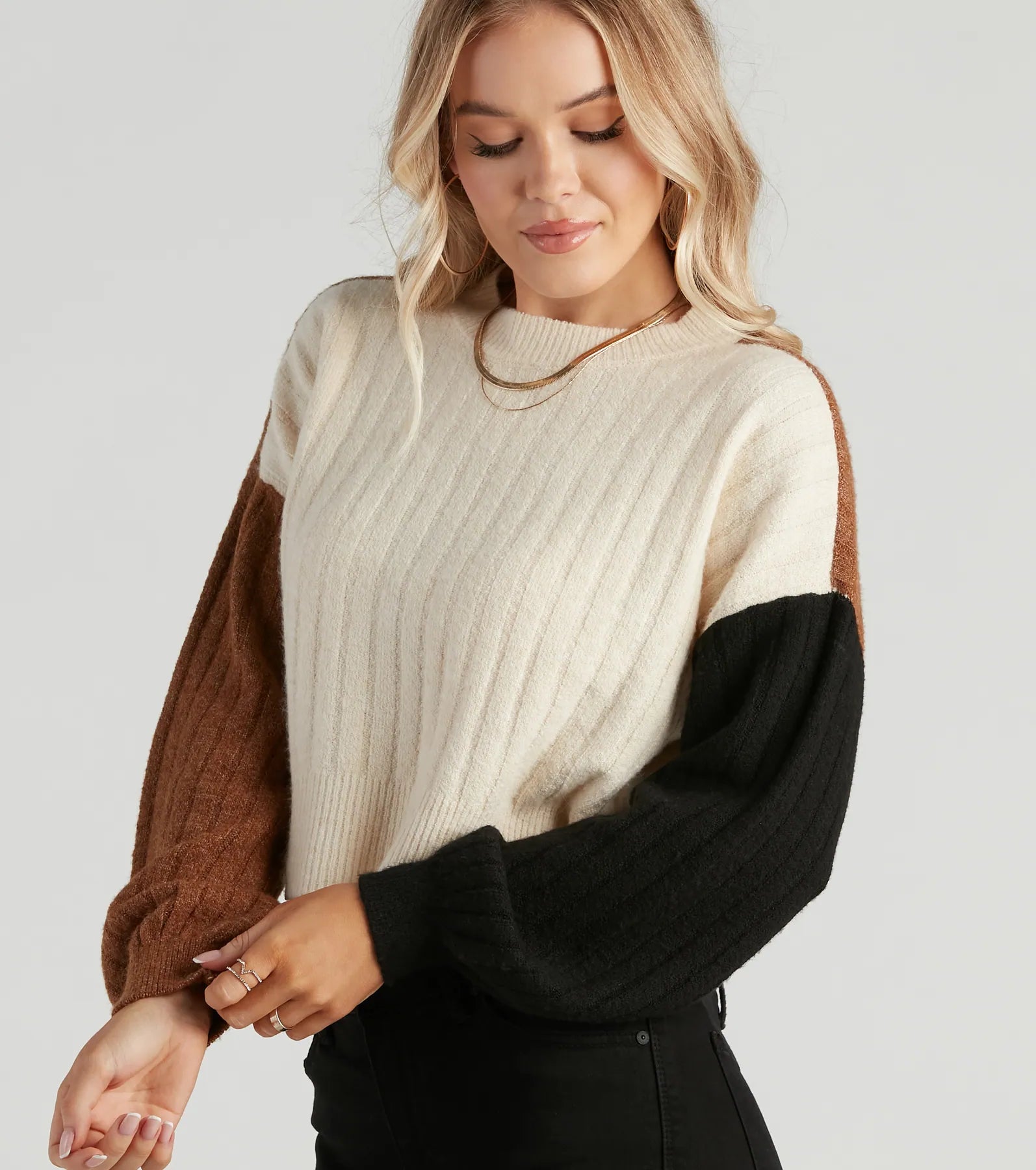 Best Of Friends Color Block Sweater