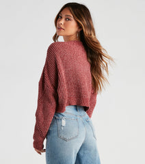 Seasonal Treat Chenille Crop Sweater