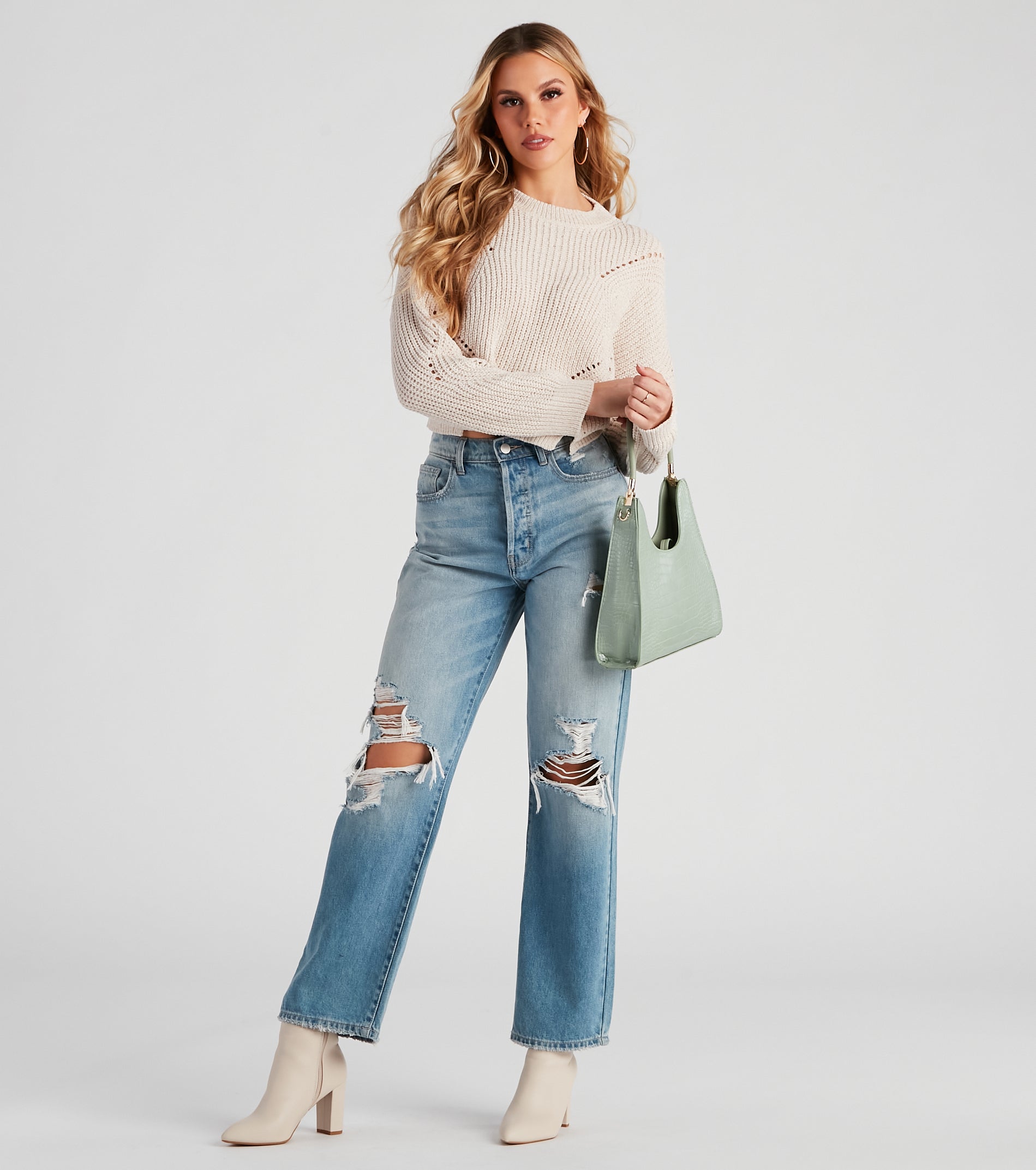 Seasonal Treat Chenille Crop Sweater