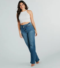 Cute Feel Halter Strappy Back Crop Top