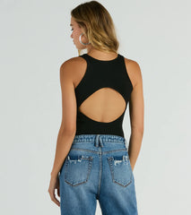 Sexy Comeback Sleeveless Cutout Back Bodysuit