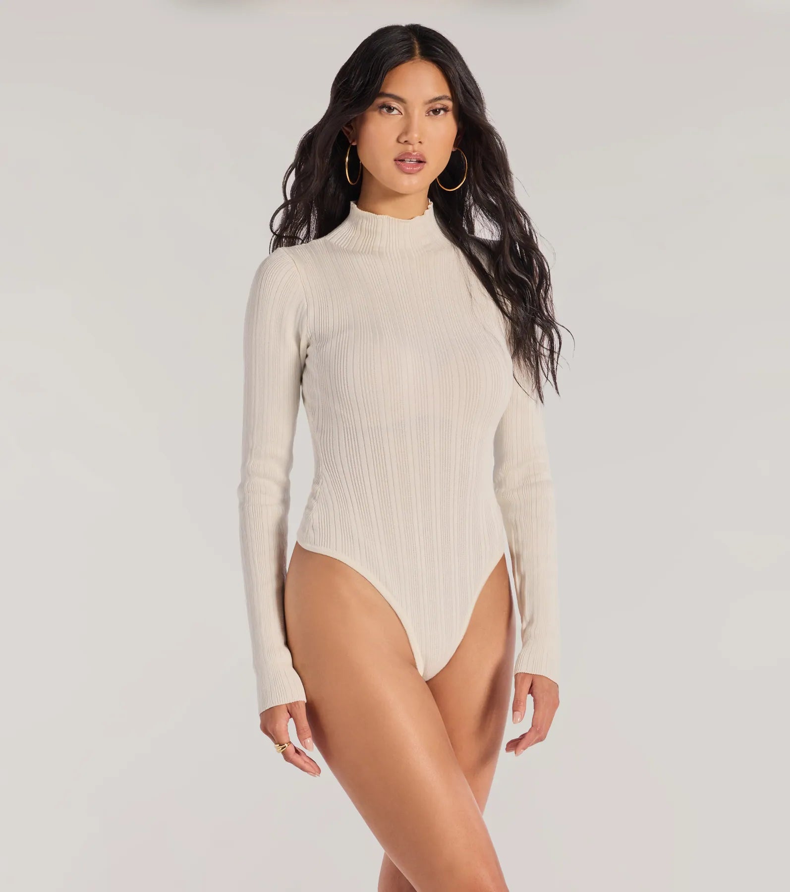 Winter Slay Turtleneck Long Sleeve Bodysuit