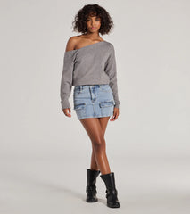 Casual Charm Asymmetrical Pullover Sweater