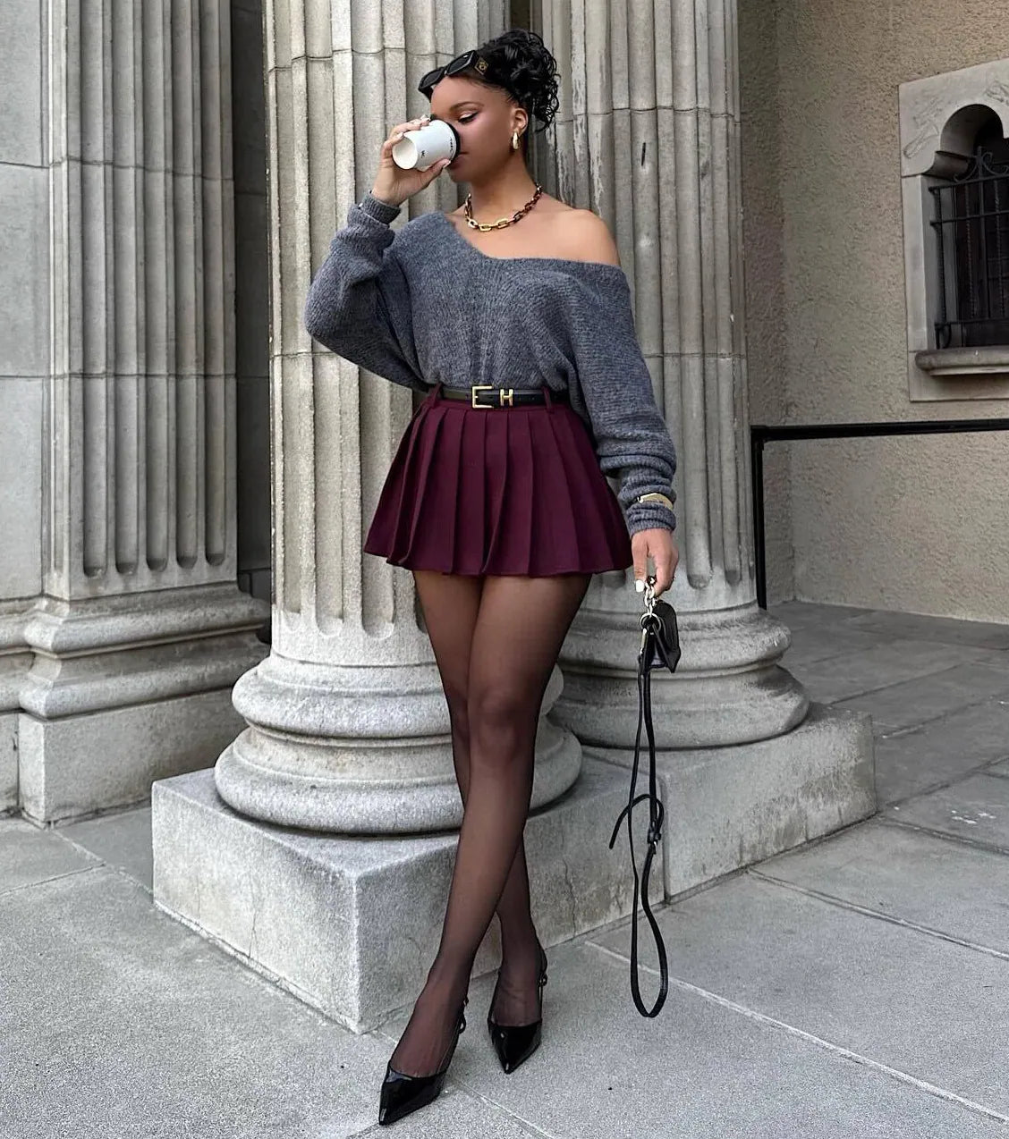 Effortless And Cozy Knit Long Sleeve Oversized Sweater