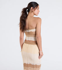 Trendy Match Chevron Knit Tube Top