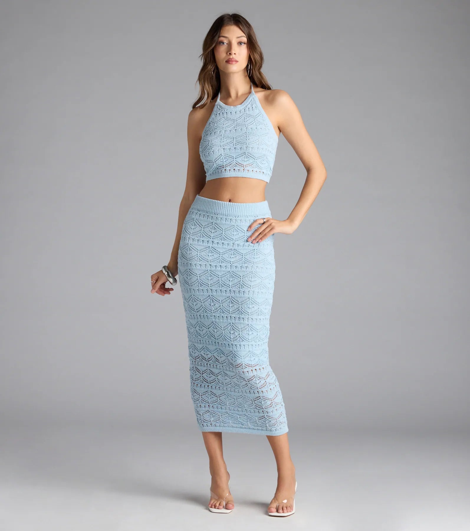 Blissful View Halter Crochet Crop Top