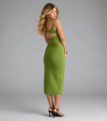 Sultry Mood Cutout Bodycon Midi Dress