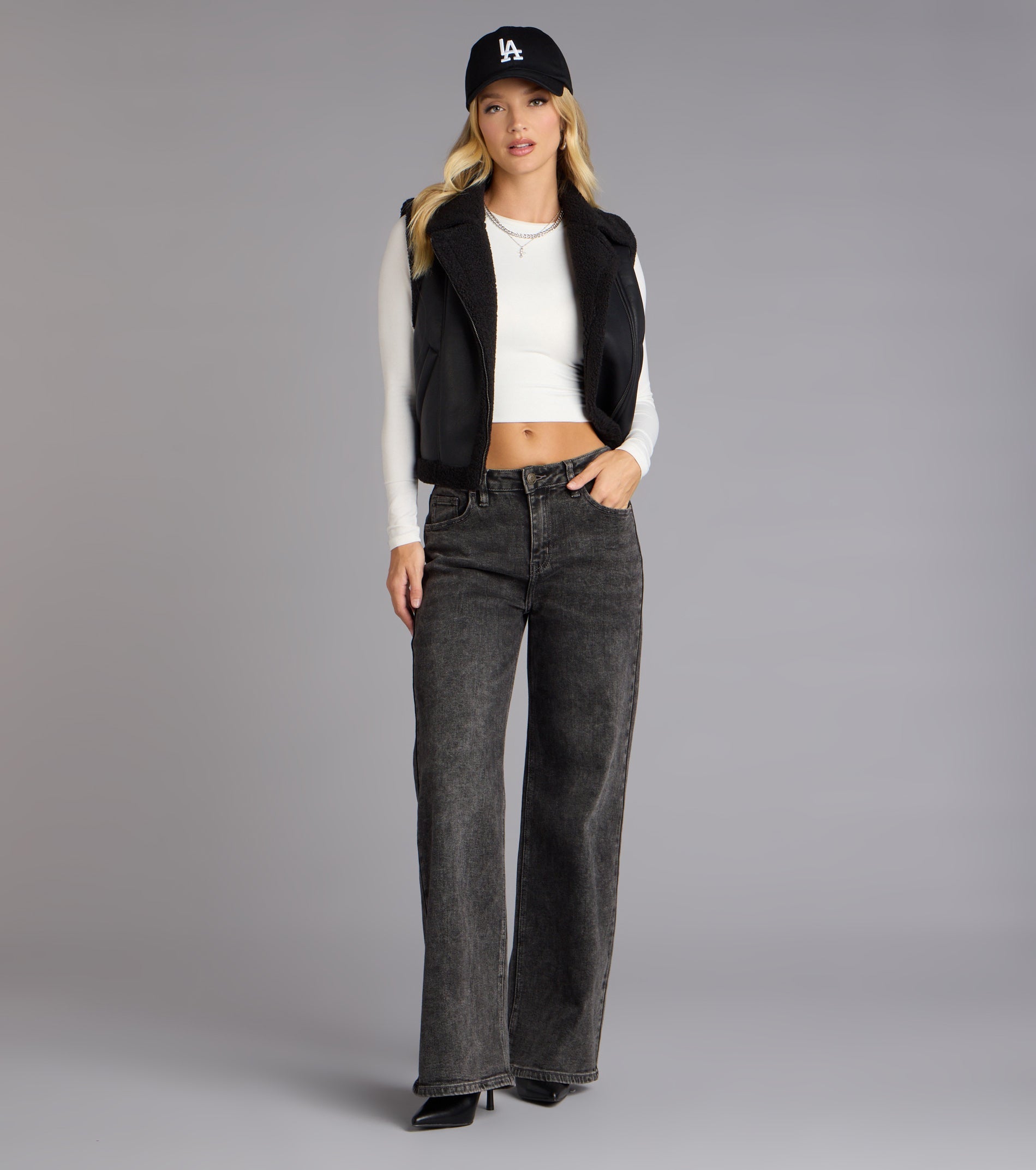 Chill Factor Faux Sherpa Trim Vest