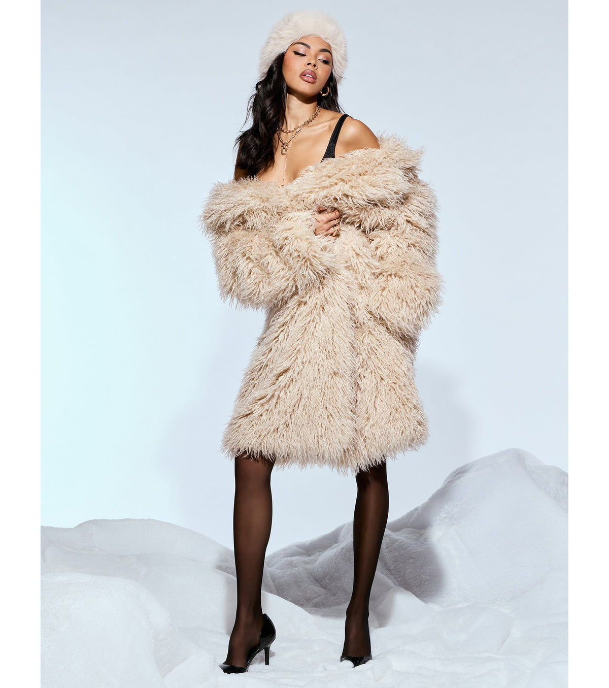 Luxe Life Faux Fur Trench Coat
