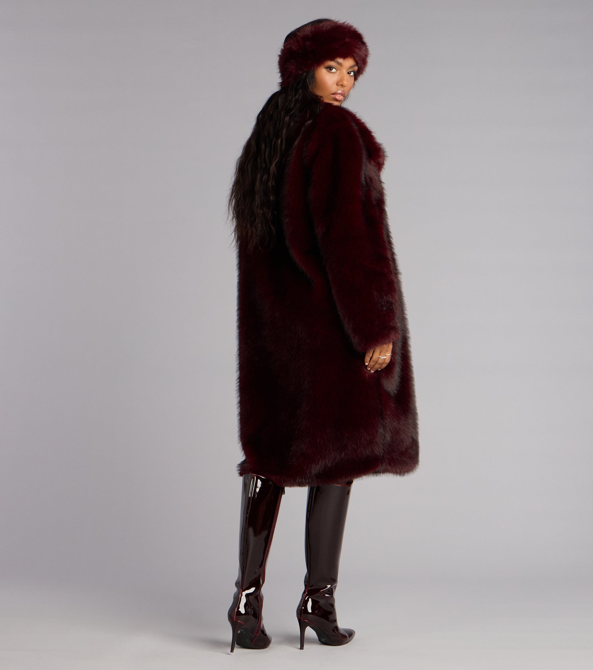 Luxe Look Long Faux Fur Coat