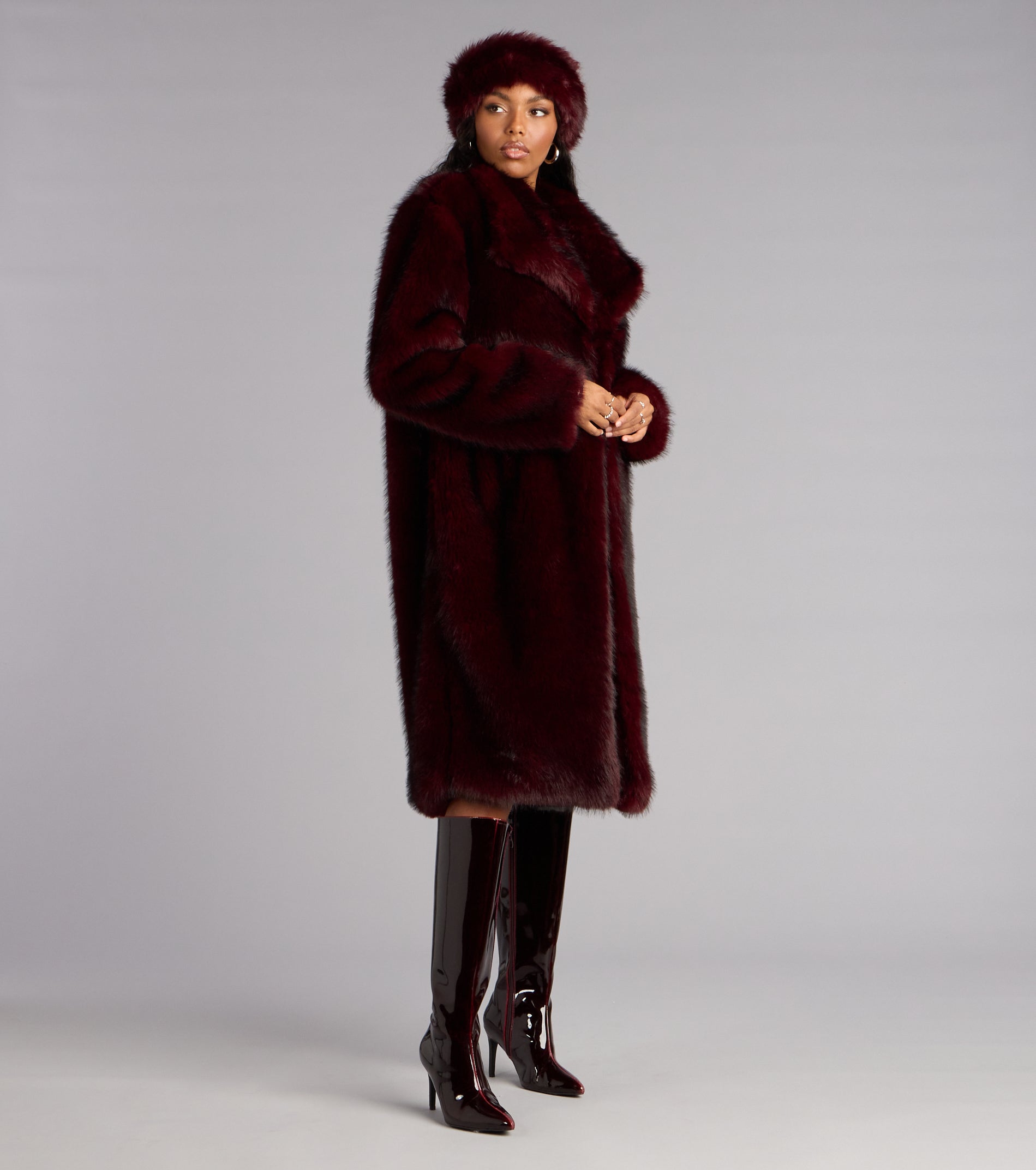 Luxe Look Long Faux Fur Coat