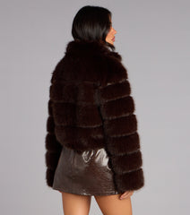 Frost Mode Faux Fur Crop Jacket