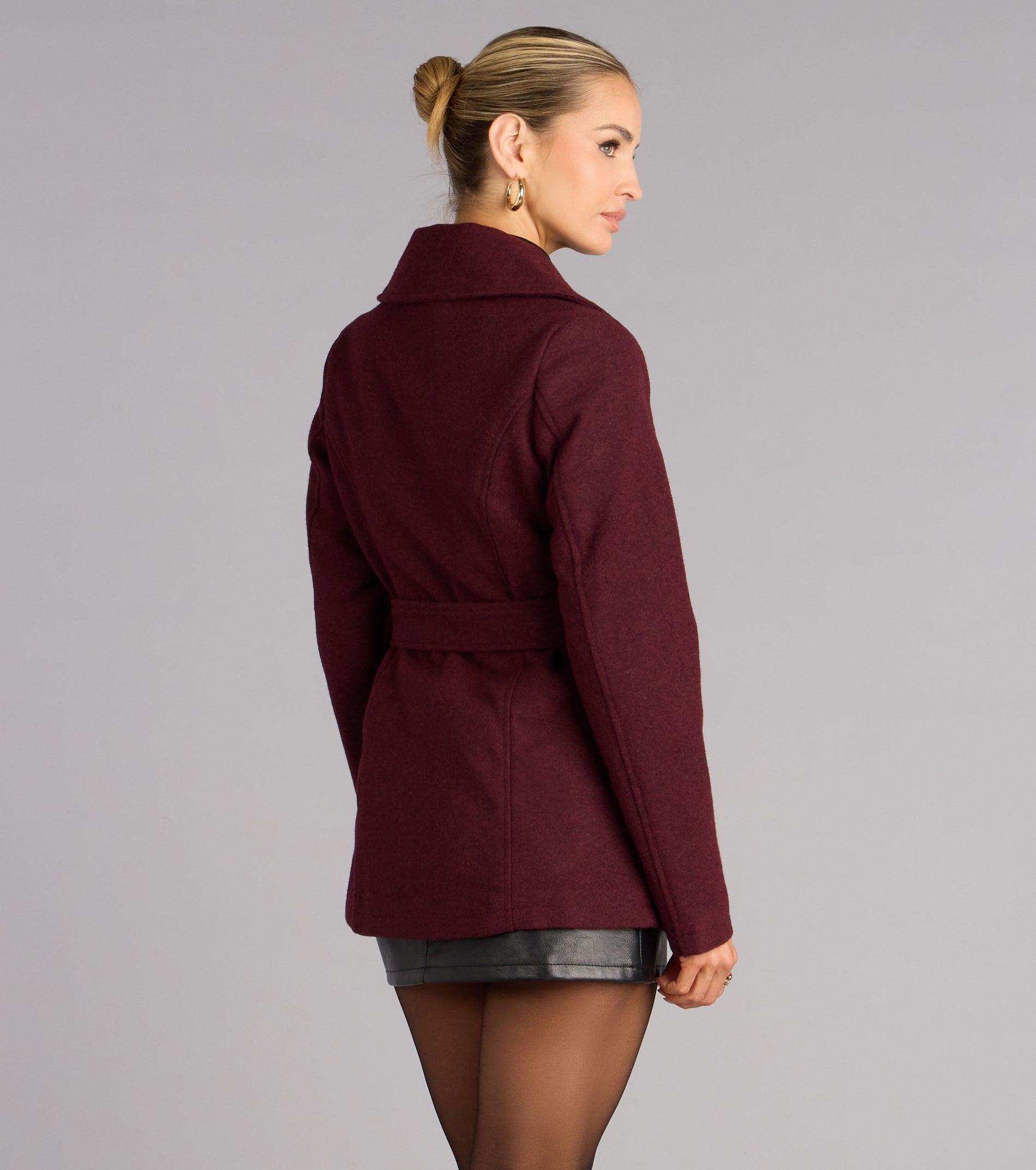 Chic And Snug Belted Button Coat