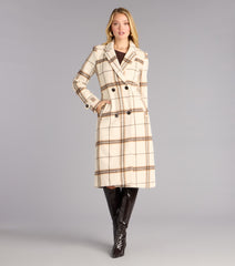 Check Please Plaid Trench Coat