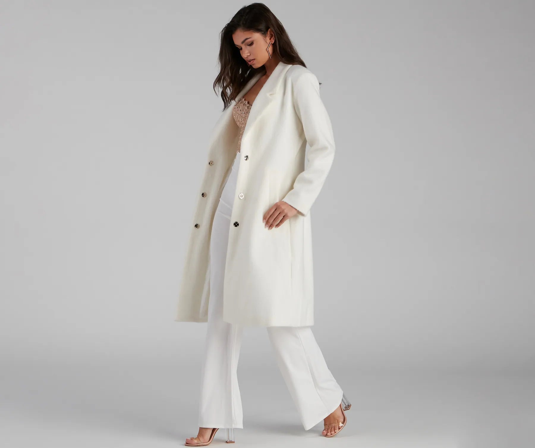 Winter Beauty Wool Trench Coat