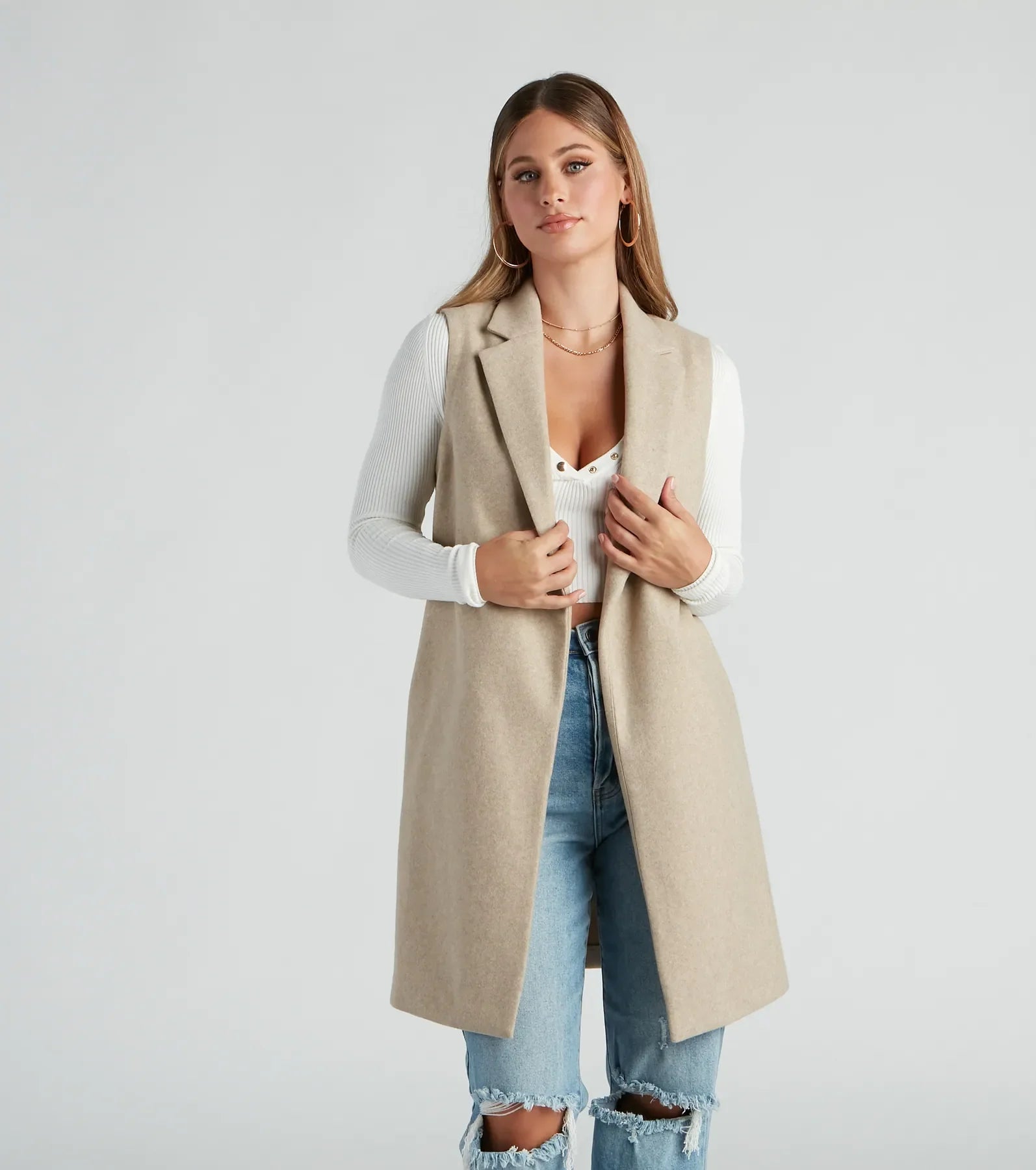 Autumn Chill Faux Wool Vest